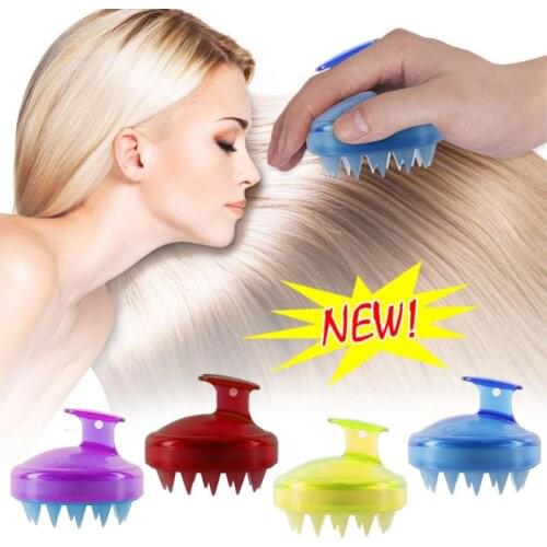 Spa Massage Brush Silicone Hair Brush Body Hair Washing Shampoo Comb Shower Bath Brush Support Dropshipping