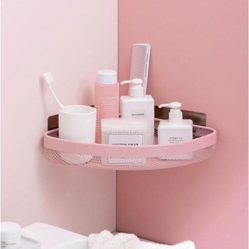 Corner Shower Shelf Creative Seamless Rotating Tripod Home Wall-Mount Storage Rack Multifunction Bathroom Accessories Sets