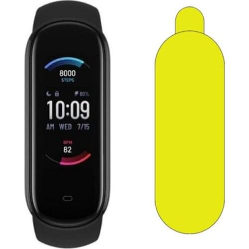 5pcs TPU Soft Smartband LCD Protective Film Guard For Amazfit Band 5 Band5 Smart Bracelet Wristband Full Screen Protector Cover