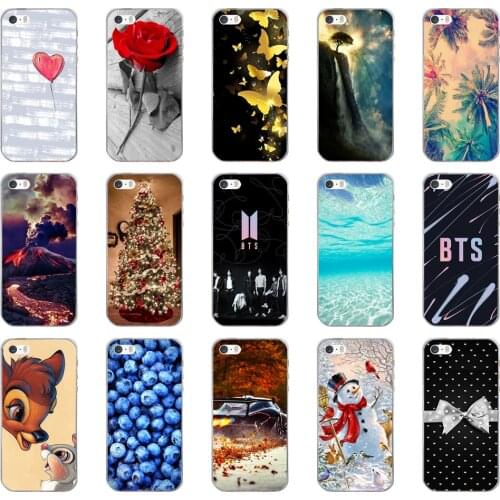 X Phone Case For iPhone 5S 5 S SE Soft Silicone TPU Cute Patterned Paint For iPhone 5S 5 S SE Cases