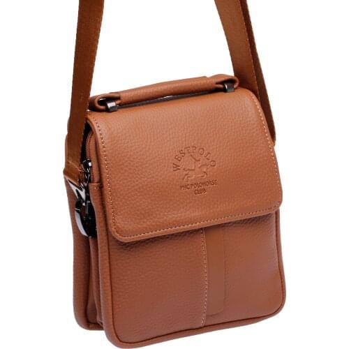 West Polo 5002 Mens Hand And Shoulder Strap Bag Brown