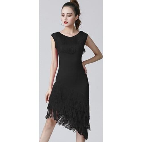 Latin Dance Dress Women Dancing Skirt Training Ballroom Cha Cha Latin Dance Costumes Tassel Competition Dancing Dress
