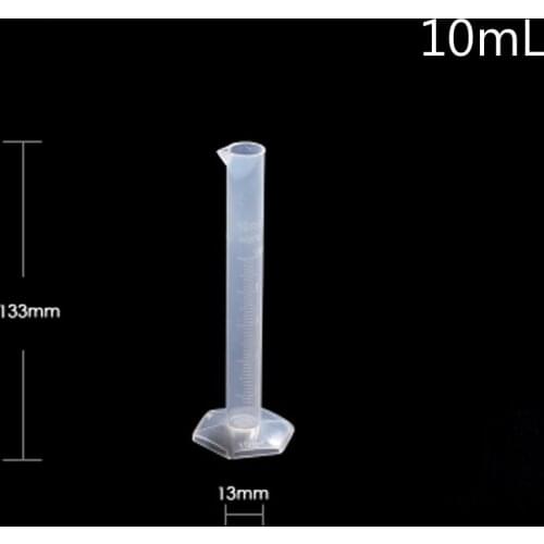 10 pieces/pack 10mL Food Grade Plastic Measuring Cylinder Thicked PP material laboratory Equipment Graduated Cylinder