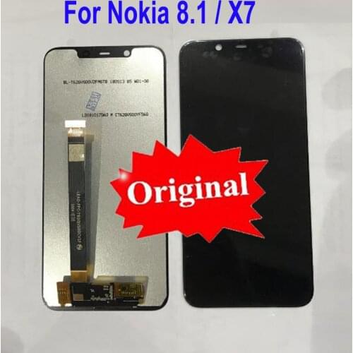 100% Original New Best Working LCD Display Touch Panel Screen Digitizer Assembly For Nokia 8.1 TA-1131 X7 6.18" Phone Sensor
