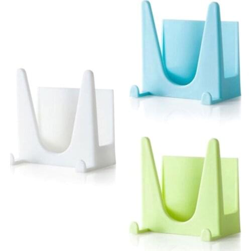 2 Pcs Kitchen Wall Mounted Pan Pot Cover Lid Sticky Holder Cooking Tool Shelf Organizer Multi-function
