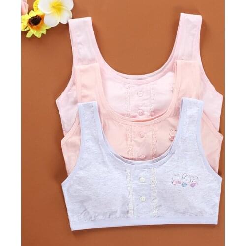 5pcs sport U Bra black white tube tops Underwear cute vest training bras Kids gift for 7-16 years girls