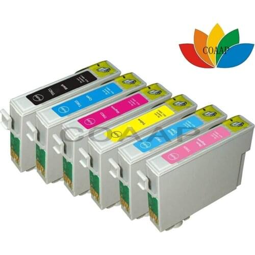 6pcs Compatible T0827XL ink cartridge T0821 T0822 T0823 T0824 T0825 T0826 for Epson Stylus R390/R270/R290/R295/RX590/RX615/RX610