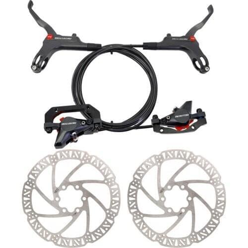 Aluminum Alloy Mountain Bike Oil Brake Hydraulic Disc One-Piece Cylinder Brake Front And Rear Oil Brake + Dis Set Optional