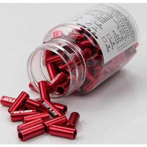 GUB 100 Pcs/lot MTB Bike Bicycle Brake Shifter Aluminium Cable Tips Crimps Cycle Cycling Parts Derailleur Shift Cables End Caps
