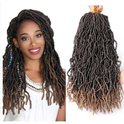 Free Shipping Palace 6 PCS/LOT Nu Locs Crochet Braid Faux Twist Bomb Soft Dreads 18inch 21stands/Pack 85g Weimeier Braiding