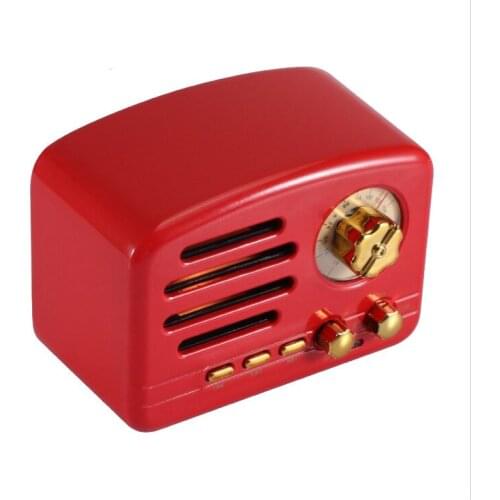 Retro Mini Wireless Bluetooth Speaker Support TF Card FM Radio Christmas Day For Phone MP3 MP4 PC Portable Bass Small Subwoofer