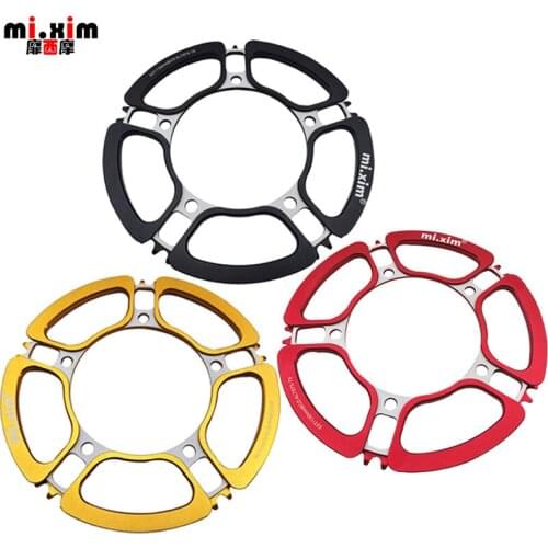 Mi.Xim 53t Chain Ring Five holes Chain wheel disc with Shield 130bcd Folding Bike Small Wheel Road Bike Single Disc Tooth Disc