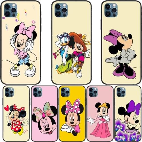 Minnie Love Anime Phone Cases cover For iphone 11 Pro Max case 12 8 7 6 S XR PLUS X XS SE 2020 mini mobile cell shell funda bag