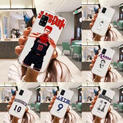 SLAM DUNK Phone Case Transparent For Samsung A51 A50 A71 A70 A81 M60S Note S21 S 20 10 9 8 11 E Plus Ultra