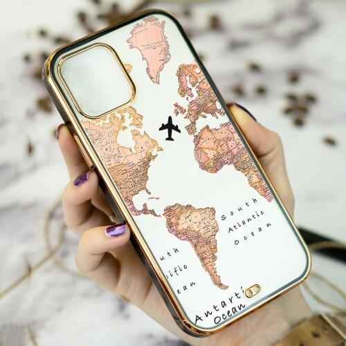 2021 Luxury Planes Map Designs Phone Case For IPhone 11 Funny Travel Soft Silicone Cover Quality Popular Transparent Plain Cozy