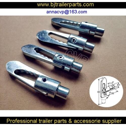 CVP 4PCS Anti Luce Drop Catch Latch Lock Tail Gate Fastener Trailer Horsebox Truck, Zinc - Weld-On Type, trailer parts