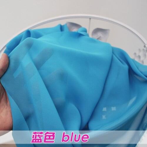 Blue Chiffon Fabric Sheer Bridal Wedding Dress Lining Fabric Skirt 60" Wide 5 Yards Per Lot Free Shipping