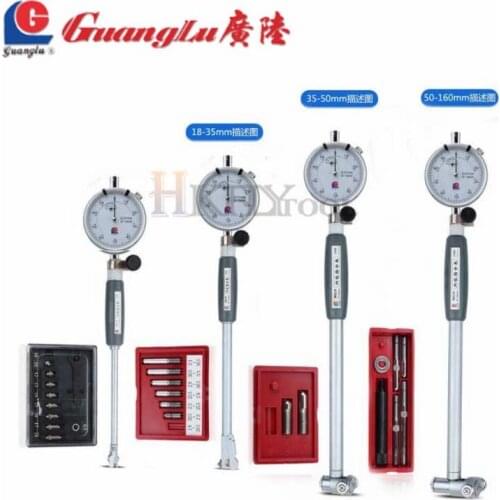 Guanglu Dial Bore Gauge 50-160mm Engine Cylinder Indicator Measuring Gauge 0.01mm Micrometer Cylinder Internal Bore Engine Gage