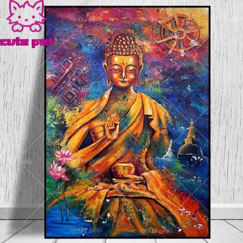 Square round Drill Religious buddha icon Diy Diamond Painting Cross Stitch Mosaic Embroidery Pattern rhinestone Decoration Gift