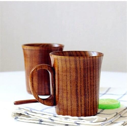 VOGVIGO Natural Jujube Wood Mug Coffee Water Beer Cup Milk Tea Cup Party Wedding Favor Brown Gifts Coffee Cups