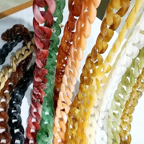 Fashion Woman Acrylic Handbag Accessory Chain Detachable Replacement leopard Strap Women Shoulder DIY Resin Bag Cute Chain