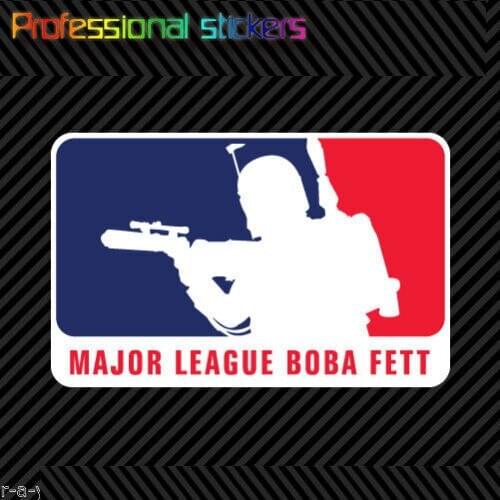 Major League Boba Fett Sticker Die Cut Decal MLBB Stickers for Motos, Cars, Laptops, Phone