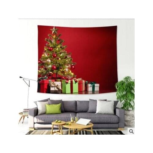 Wall Hanging Tapestry Christmas Decoration Lamp Socks Wooden Tapestry Wall Cloth Bedroom Home Wallpaper Blanket Wall Carpet