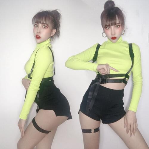 New Jazz Dance Costume Womens Hip Hop Street Performance Costume DJ DS Female Singer Nightclub Pole Dancing Costumes DWY3824