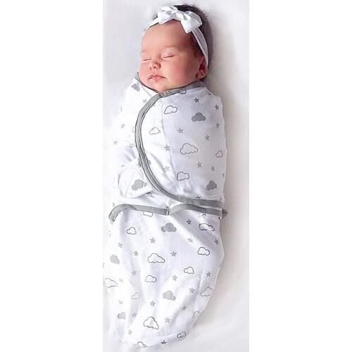 0-3M Baby Swaddle Blanket Sleeping Bag Envelope Sleep Sack Newborn Blanket Organic Cotton Stars Stripe Swaddle quilt Bedding