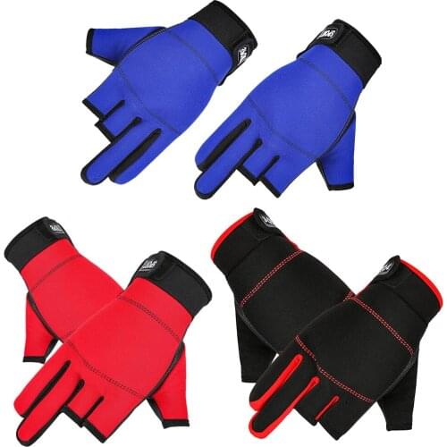 Fishing Gloves Warm Tackle 3 Cut Fingers Glove Mittens for Men Women