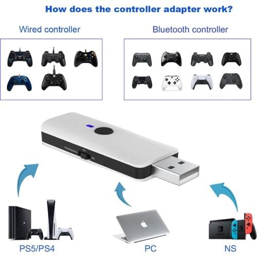 Wired & Wireless Bluetooth Handle Converter for PS5 PS4 Switch PC P3 Host Gamepad Adapter for PS4 Controller Accessories