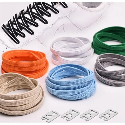 1Pair No Tie Shoelaces Elastic Shoelaces Flat shoes 24 Colors Kids Adult Quick Lazy Laces Rubber Sneakers Running Shoelace