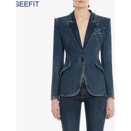 Seefit Women's Denim Blazers