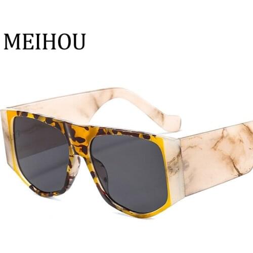 Unique Pilot Sunglasses Men Women Vintage Big Frame Sunglasses Oversized Brown Brand Designer Square Glasses Green Shades