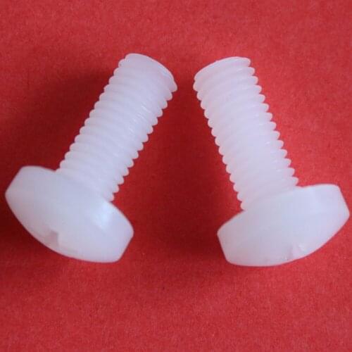 M2x4mm-8mm M3x8mm-20mm PVDF Corrosion resistant and strong acid strong alkali plastic screw Phillips head plastic screw