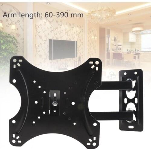 Universal 18KG Adjustable 14-42 Inch TV Wall Mount Bracket Flat Panel TV Frame Support 15 Degrees Tilt for LCD LED Monitor Pan