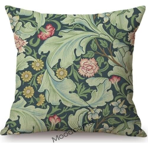 World Famous Classic Floral Pattern Bird Animal Design Art William Morris Pattern Home Decorative Pillow Case Sofa Cushion Cover