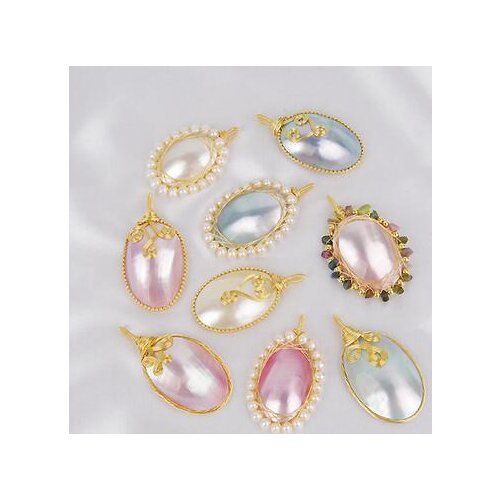 Jewelry Hand woven 14k Note gold big freshwater Baroque Pearl pendant for wogmen