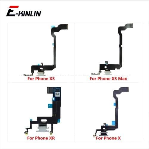 Charging Flex Cable For iPhone X XR XS Max SE 2020 USB Plug Charger Port Dock Connector With Mic Headphone Audio Jack Flex Cable