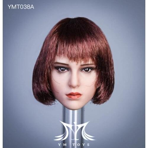 In Stock YMT038 1/6 Female Marty Head Sculpture with Hair Transplant Fit 12" Female Action Figure Body