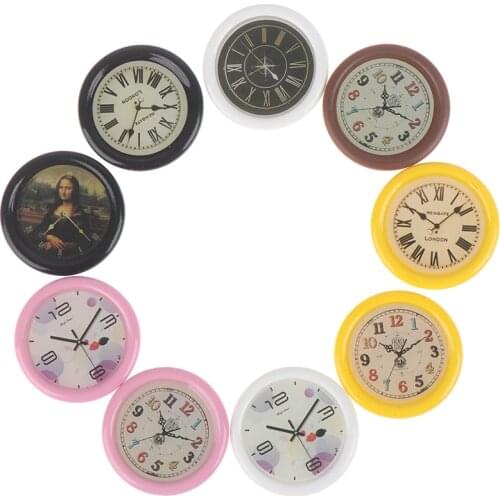 1:12 Wall Clock Play Doll House Miniaturas Home Decor Accessories Toy Pretend Play Furniture Toy Dollhouse Miniature