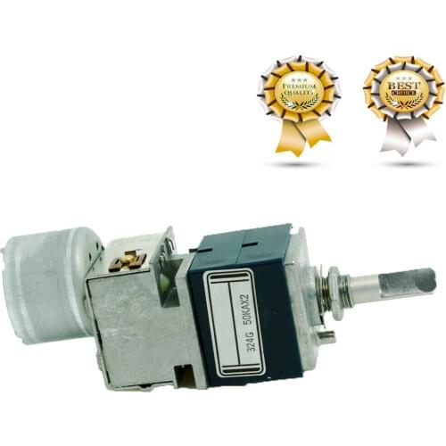 1Pc ALPS RK27 50K Dual-channel Motorized Volume Potentiometer Semi-Circle Japan