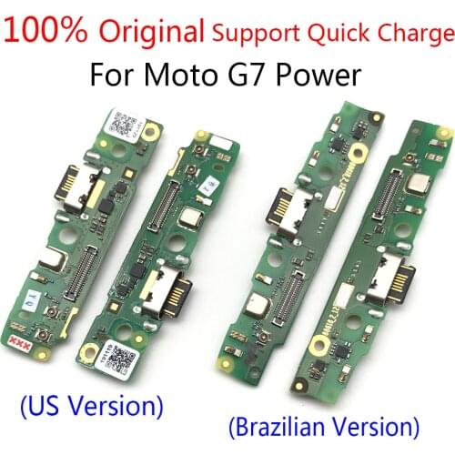 100% Original New For Motorola Moto G7 Power USB Charging Port Mic Microphone Dock Connector Board Flex Cable Repair Parts