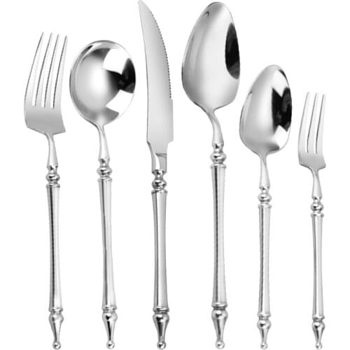 304 Stainless Steel Cutlery Set Creative Stainless Steel Portugal European Cutlery Set of Six Upscale Cutlery Set