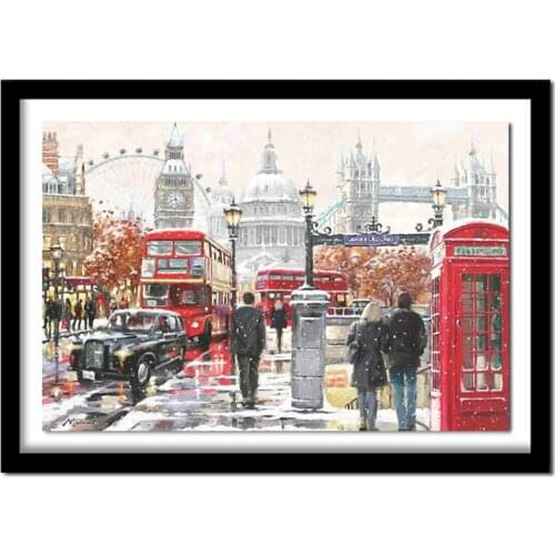 5D Diamond Embroidery London street Diy Diamond Painting Cross Stitch Crafts Square Diamond Pattern VS487
