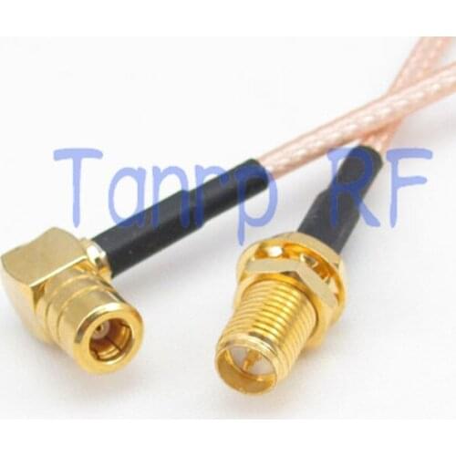6in RP SMA female jack to SMB female right angle RF adapter connector 15CM Pigtail coaxial jumper cable RG316 extension cord
