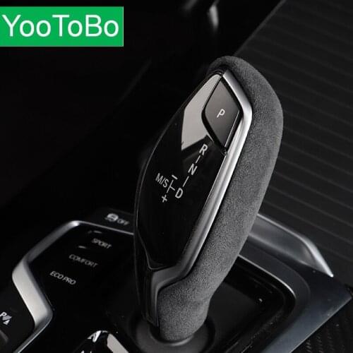 Alcantara Gear Shift Knob Cover Trim ABS Car sticker For BMW G30 G38 G32 G11 G12 G01 G02 G08 5 series 7 series 6gt X3 X4 LHD RHD