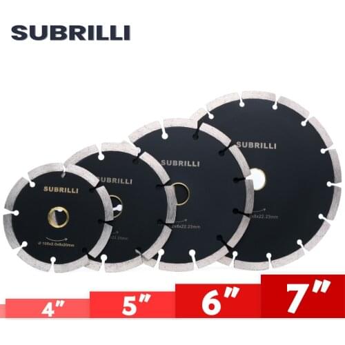 SUBRILLI 4/5/6/7 Inch Diamond Saw Blade Segments Dry Wet Cutting Disc for Marble Concrete Porcelain tile Circular Diamond Disk