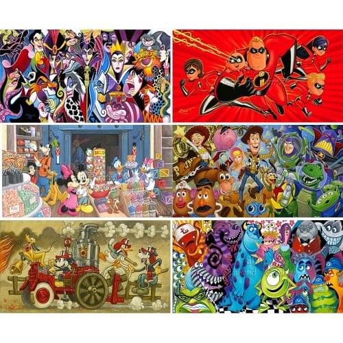 Diamond Painting Full Square Round Disney Landscape Cartoon 5D DIY Fantasy Gift Embroidery Cross Stitch Mosaic Kit Home Decor
