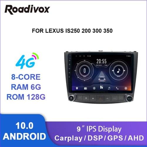 9 inch android 10.0 car radio video gps navigation player for Lexus IS250 200 300 350 multimedia autoradio stereo head unit